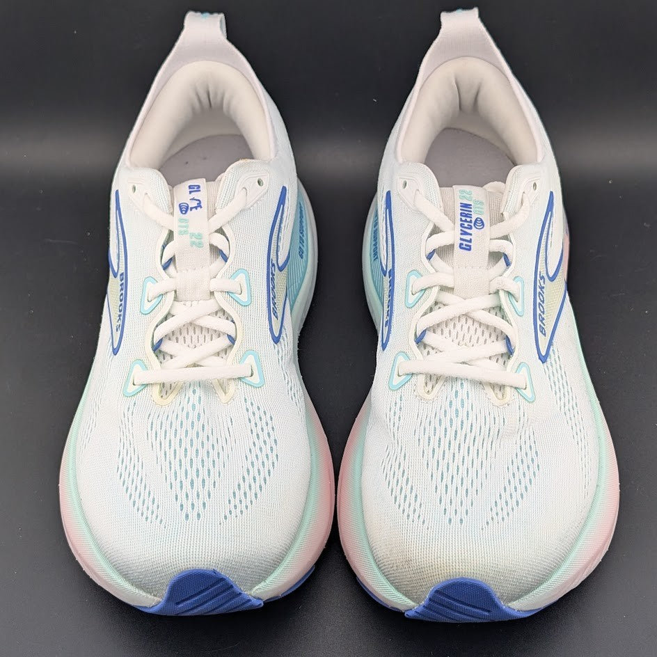 Brooks Women's 10.5 Glycerin GTS 22 Athletic Sneaker White/Limpet/Amparo $175.00 Brooks