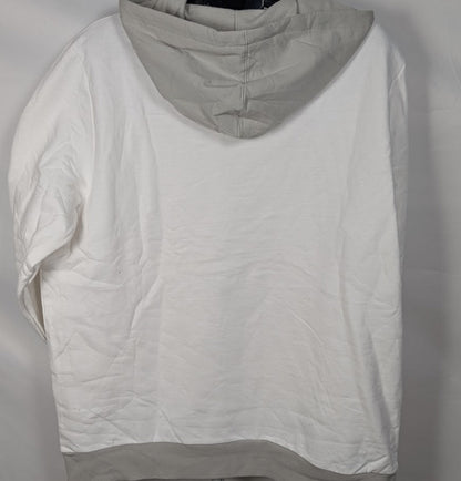 FUBU Men's Long Sleeve Fleece Hoodie Sweatshirt White Size S / LG / XL FUBU