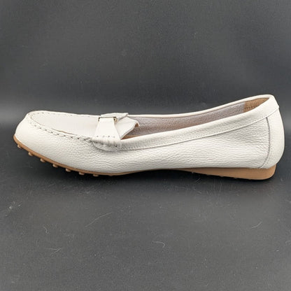 Giani Bernini Womens Size 8M Dailyn Tumbled White Leather Loafers w/ Memory Foam Giani Bernini