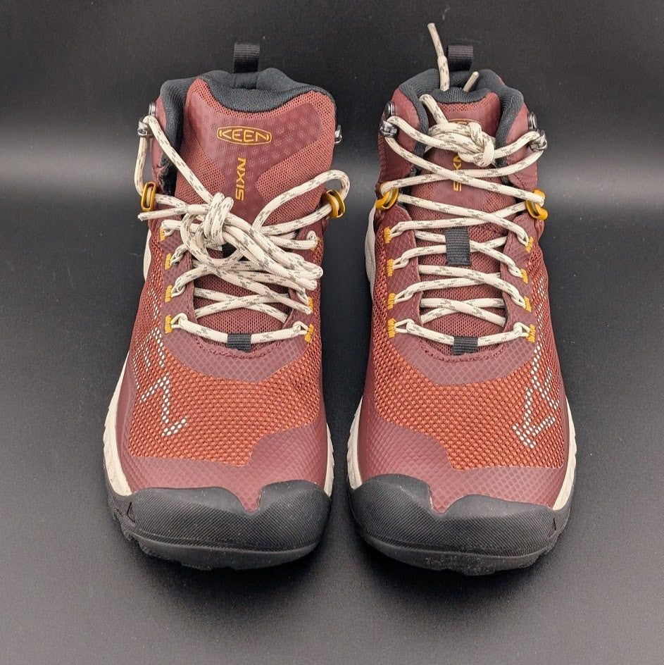 Keen NXIS Evo Mid WP Womens US 7 Andorra/Golden Yellow Hiking Shoes Keen