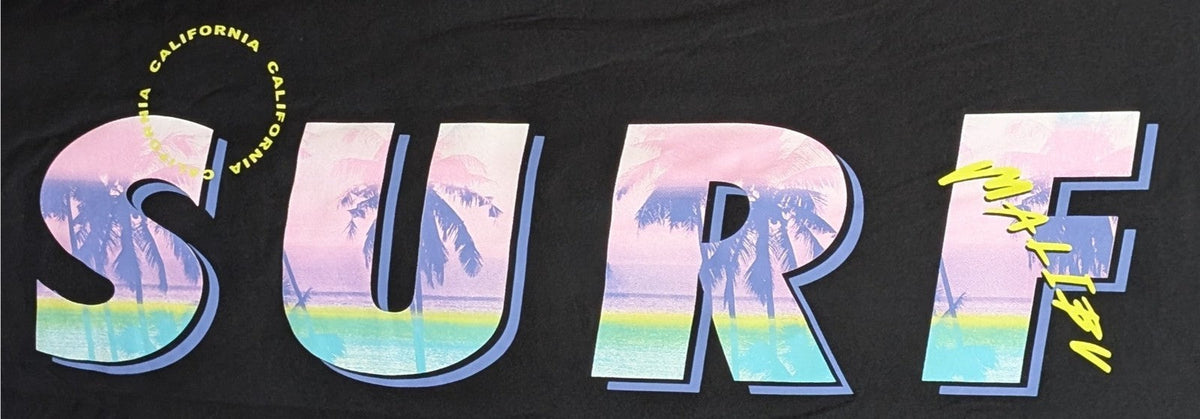 Original Use Malibu Surf Black Long Sleeve Graphic Tee Men's Size Large Original Use