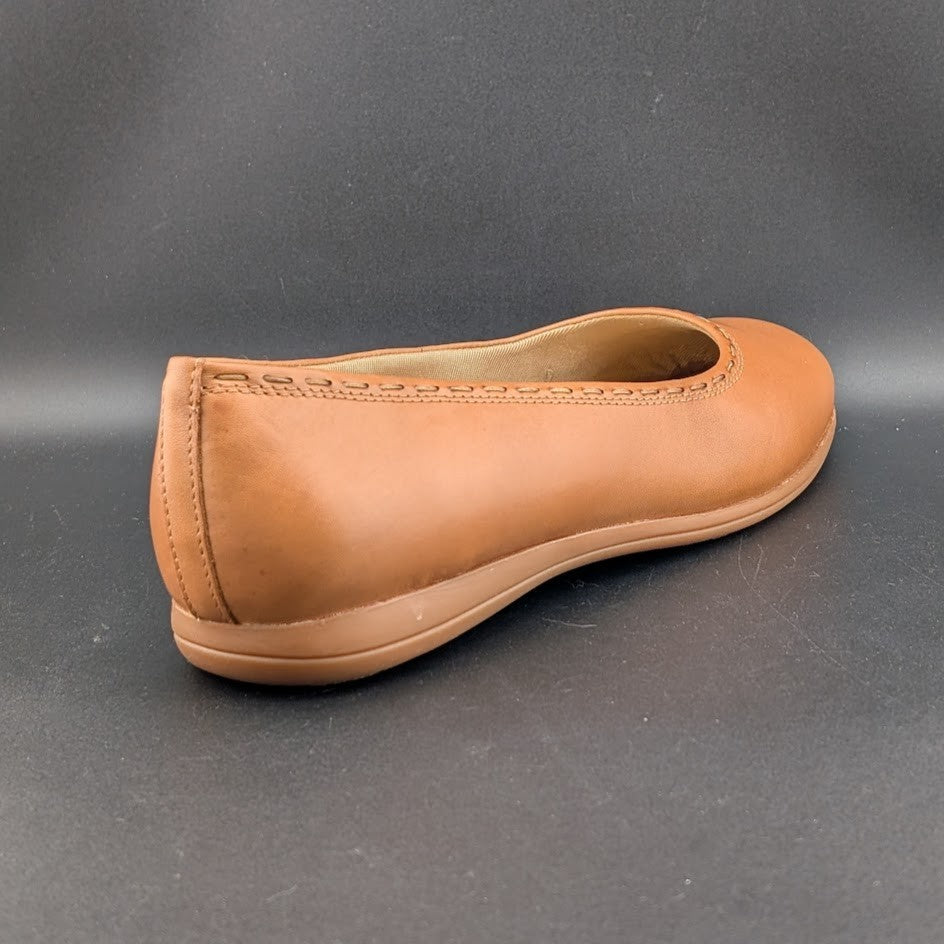 Trotters Womens Sz 11M "Dixie" Luggage Tan Leather Ballet Flats T2217-215 Trotters
