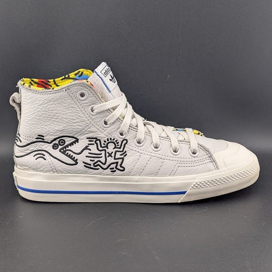 Adidas Nizza/Keith Haring "Pop Art" Leather Hitop ~Mens Sz 7/Wos Sz 8 | EE9297 adidas