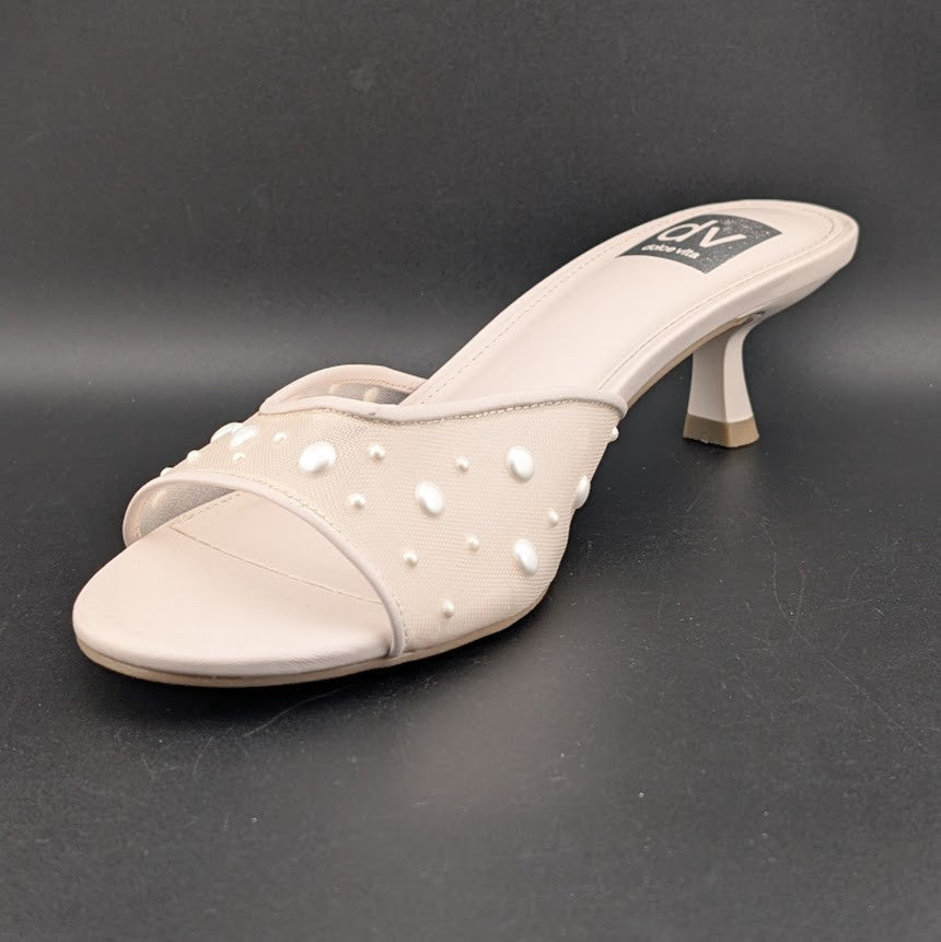 DV by Dolce Vita Size 9 Dorthey Pearl Slides Women's Dress Sandal Dolce Vita