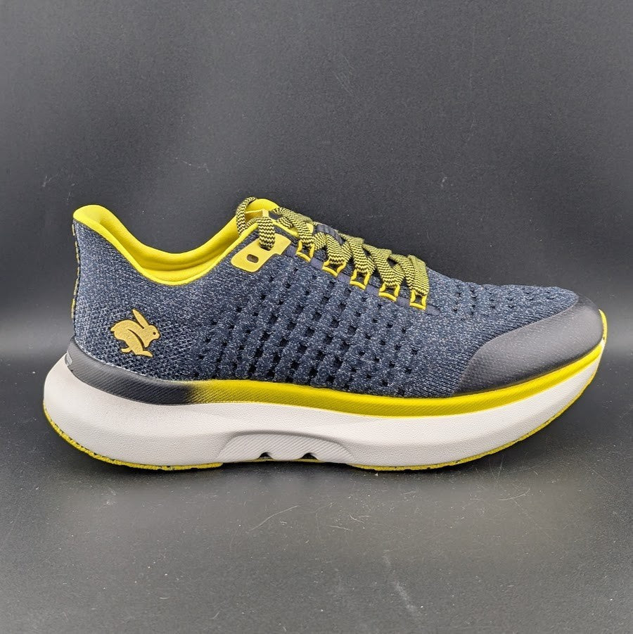 Rabbit Mens Sz 10.5 Dream Chaser Running Shoes Navy/Yellow Sneakers MSRP  $196 Rabbit