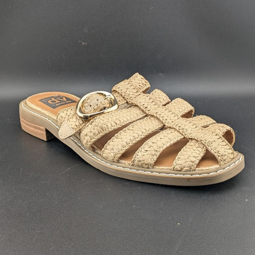 NEW! DV By Dolce Vita Falcun Natural Raffia Buckle Mules Slip On Size 6.5 8.5 9 Dolce Vita