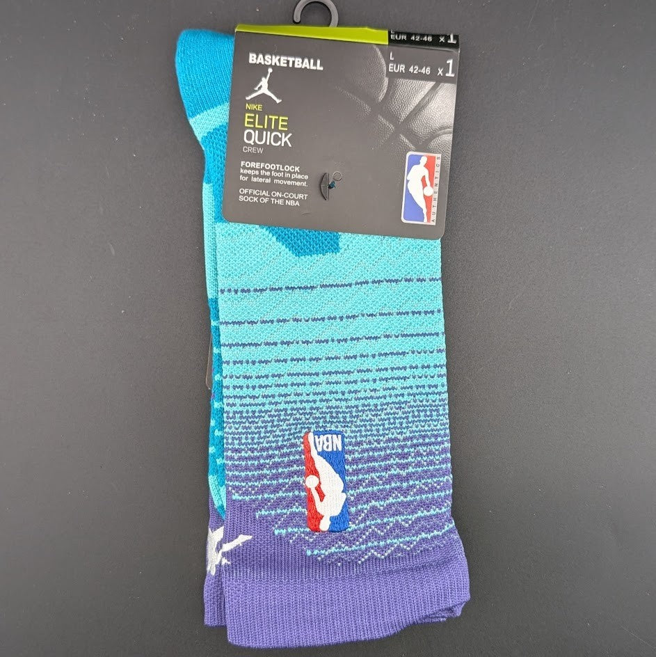 Nike Elite Quick NBA & Elite Crew Socks~Athletic Stars Tri-Color 2 Pairs Sz Lrg Nike