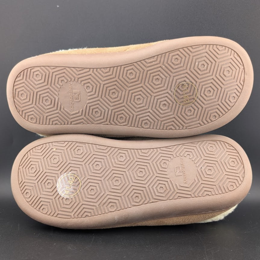 Mens Indoor/Outdoor Microsuede Slipper with Plush Fleece Lining Size S (7-8) Unbranded