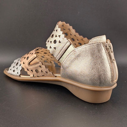 Sesto Meucci Women's Size 6M Elbie Wedge Sandals Platino Multi Faggio  $135 Sesto Meucci