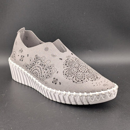 Bernie Mev Memory Foam TW09 Gray Shoes Slip-on Cutouts EU 36 or 41 (US 6 or 9.5) Bernie Mev