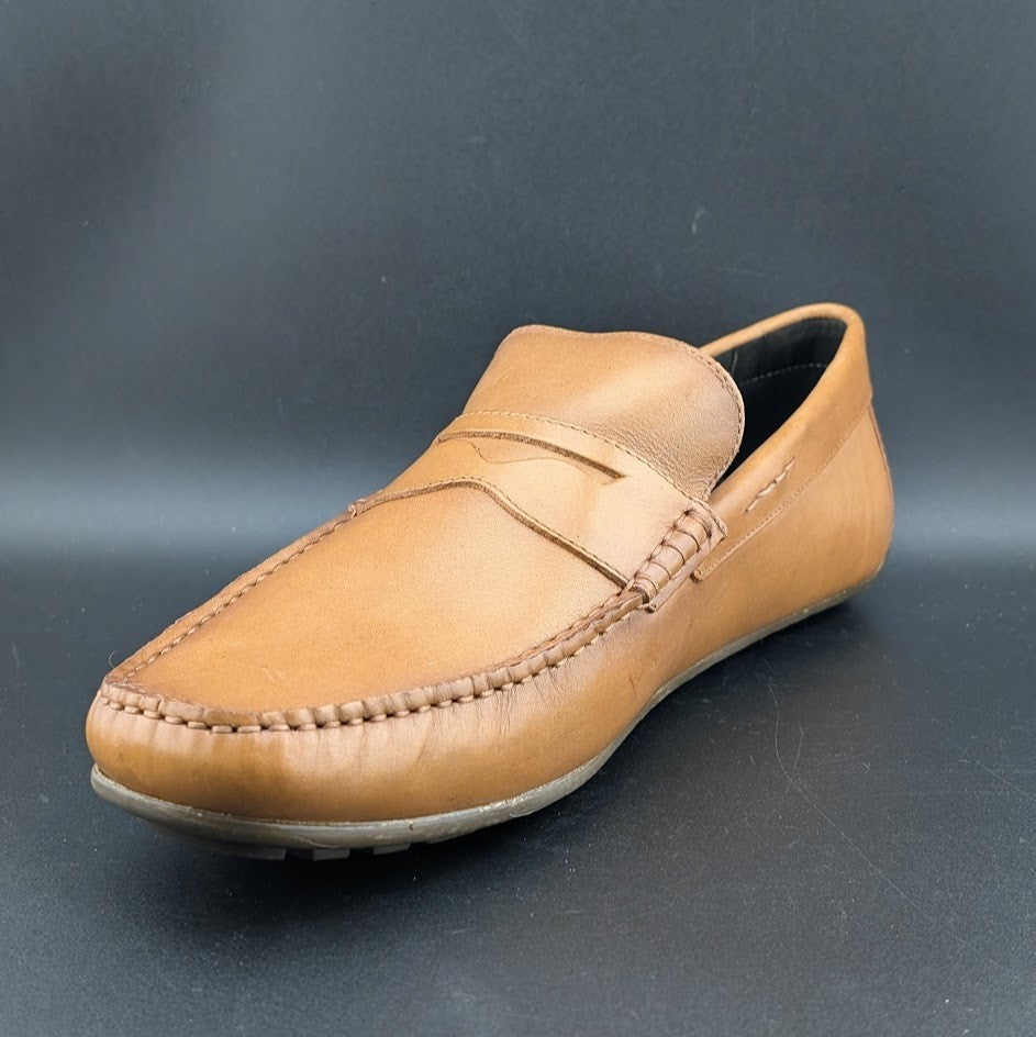 Marc Joseph New York Nebraska Loafer Men's US 10M Tan Napa Leather Shoes Mocs Marc Joseph New York