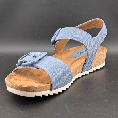 Eurosoft by Sofft Glinda Sandals Women's 10M Mist Blue Adjustable Strap 4363 Eurosoft by Sofft