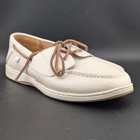 Sperry Women's Size US 9 / EU 40 Whalefish Cream Leather Boat Shoes ~ MSRP $125 SPERRY