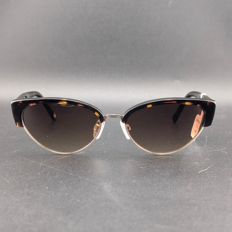 Carolina Lemke CL9035-02 Women's Cat Eye Tortoise Half Rim Tinted UV400 145mm Carolina Lemke