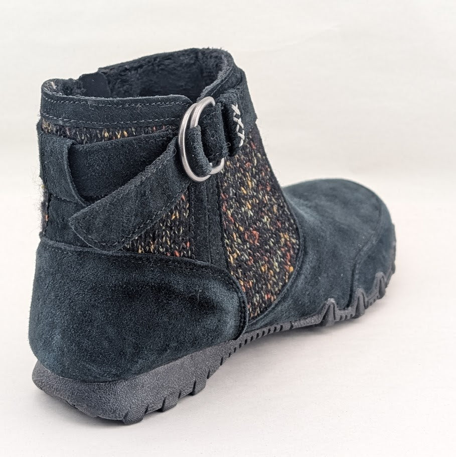 Skechers Womens Size 6  Bikers Lite High-Grade Suede & Sweater Knit Ankle Boot SKECHERS