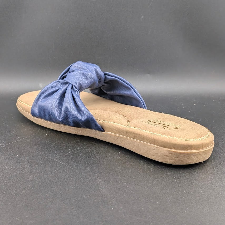 Cliffs By White Mountain Women's Size 8.5 Fanciful Sandal, Dk Blue Smooth CLIFFS BY WHITE MOUNTAIN