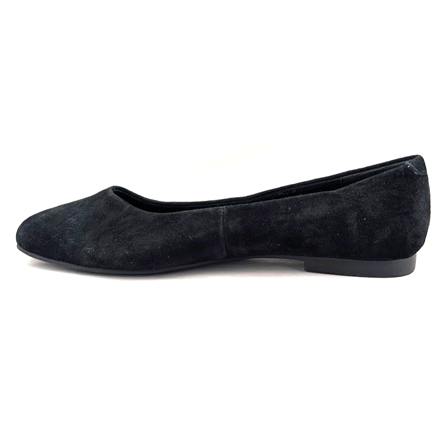 Steve Madden Womens Sz 8 Deliah Black Suede Leather Ballet Flats~Minimalist Chic Steve Madden