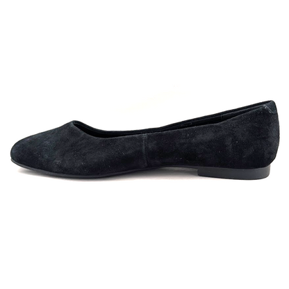 Steve Madden Womens Sz 8 Deliah Black Suede Leather Ballet Flats~Minimalist Chic Steve Madden