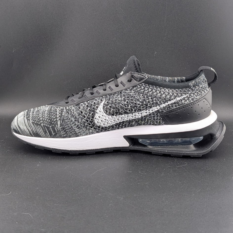 Nike Men's Size 8 Air Max Flyknit Racer DJ6106-001 Black/White Nike