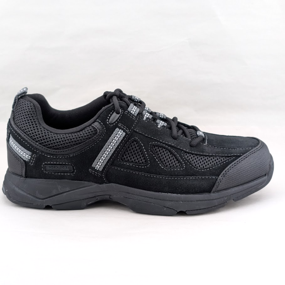 Rockport Sz 8 ~ Rock Cove K71553 Mens Black Suede Lifestyle Sneakers Shoes Rockport