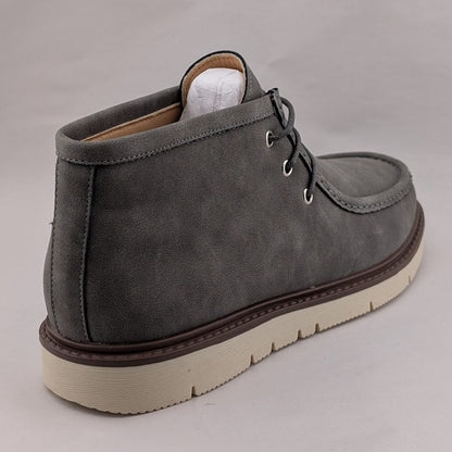 Men's Size 9.5 Moc Toe Boots Comfortable Lightweight Chukka Casual Wedge Grey Coutgo