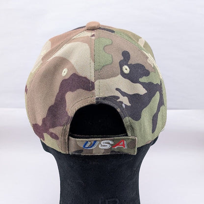 American Flag & Eagle Embroidered Flames Adjustable Hat ~ NEW~QUALITY USA