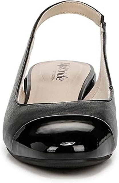 LifeStride Womens Becoming Toe Cap Slingback Heels Shoes Sizes 7, 8, 8.5 2217-19 LifeStride