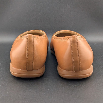 Trotters Womens Sz 11M "Dixie" Luggage Tan Leather Ballet Flats T2217-215 Trotters