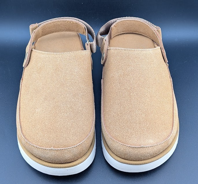 Women's Sz 8.5 Wide Faux Suede Platform Clogs / Slippers with Memory Foam Miggliacci