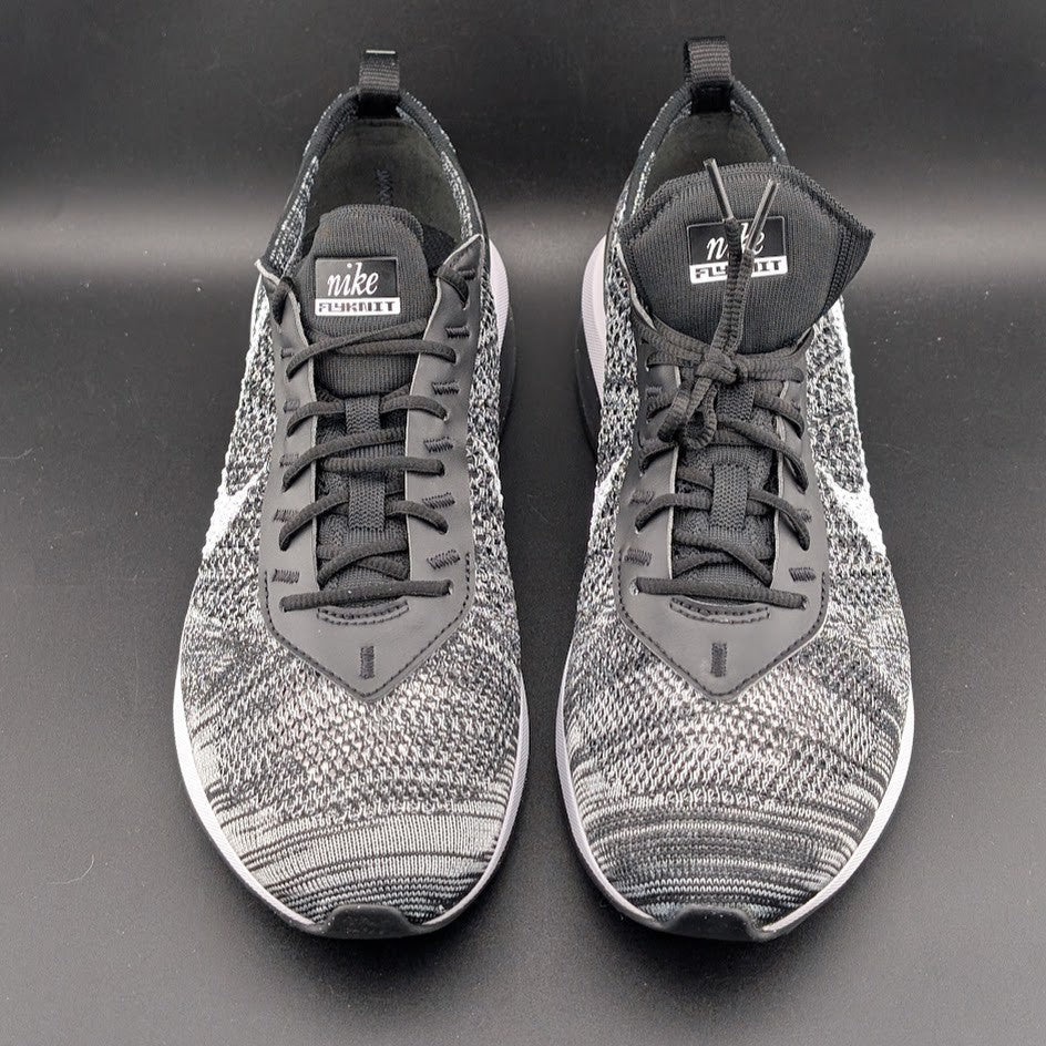 Nike Men's Size 8 Air Max Flyknit Racer DJ6106-001 Black/White Nike