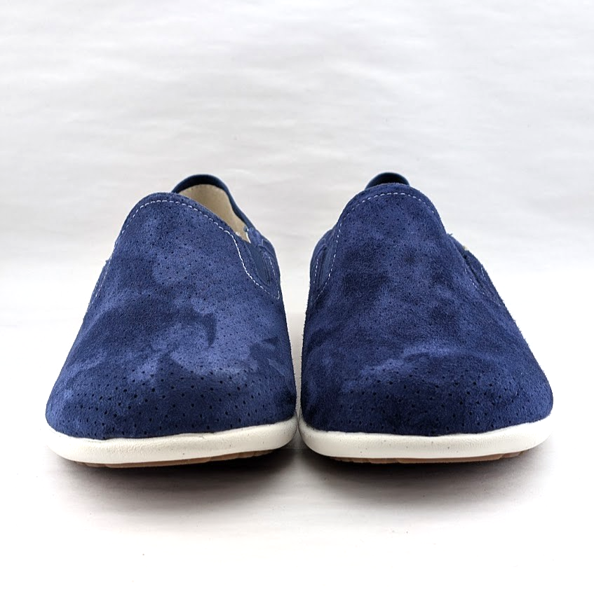 Spenco Brooklyn Women's US 6 Wide Navy Suede Convertible Slip-On Clogs Shoes Spenco