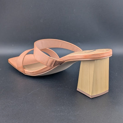 Journee Collection Women's 8.5 Nolla Square Toe 3" Heel Sandal Blush Journee Collection