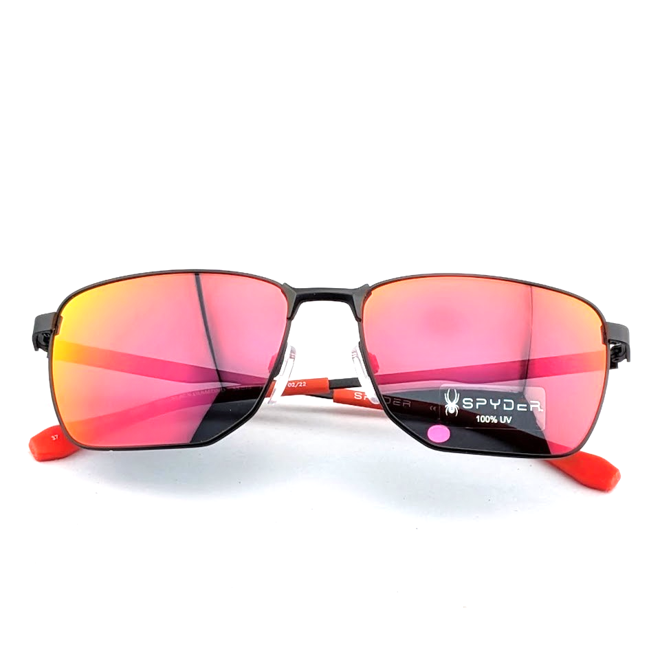 Spyder Men's Sunglasses Graphite Metal Grey Lens Full Rim Oval Frame SP6027 001 Spyder