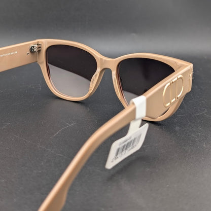 Carolina Lemke-Berlin Designer Oversized Beige Sunglasses Gradient Brown Lenses Carolina Lemke
