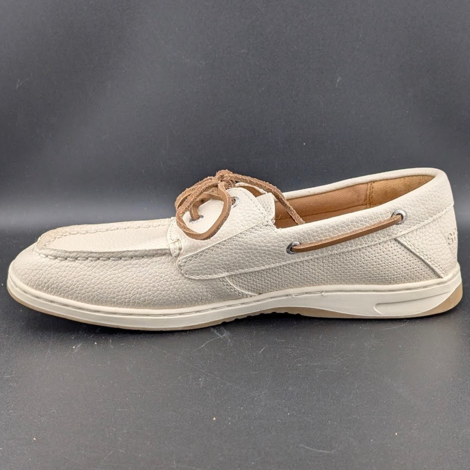 Sperry Women's Size US 9 / EU 40 Whalefish Cream Leather Boat Shoes ~ MSRP $125 SPERRY
