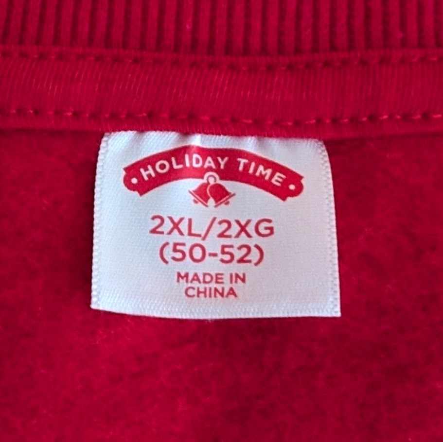 Gangster Wrapper Funny Xmas Santa LS Sweatshirt Unisex Large or 2XL Holiday Time