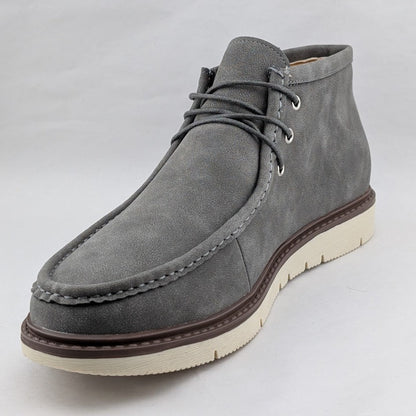 Men's Size 9.5 Moc Toe Boots Comfortable Lightweight Chukka Casual Wedge Grey Coutgo