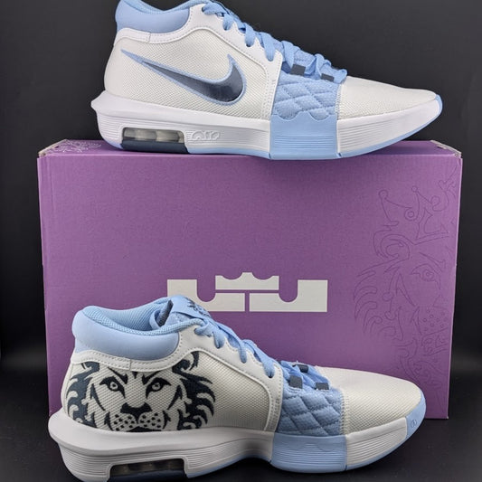 Nike LeBron Witness 8 Shoes Mens Size 8.5 White/Lt. Blue  -*Runs Small Nike