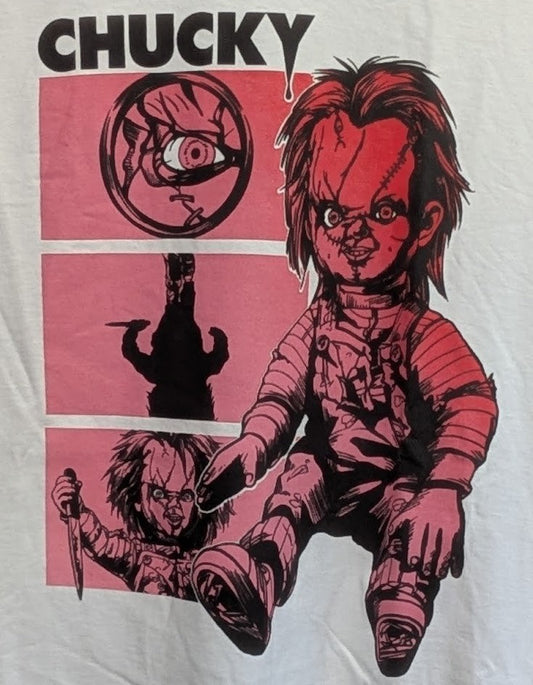 Official Universal Studios Chucky Doll TShirt Size XL-White Long Sleeve Chucky