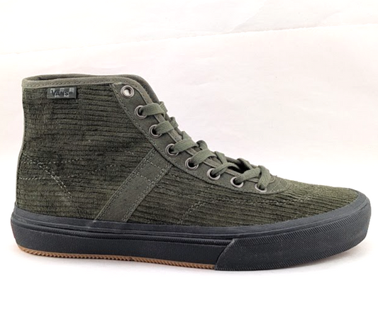 Vans Crockett High Decon Corduroy Olive/Black Men's US Sz 7 Sk8 New Rare Halfcab VANS