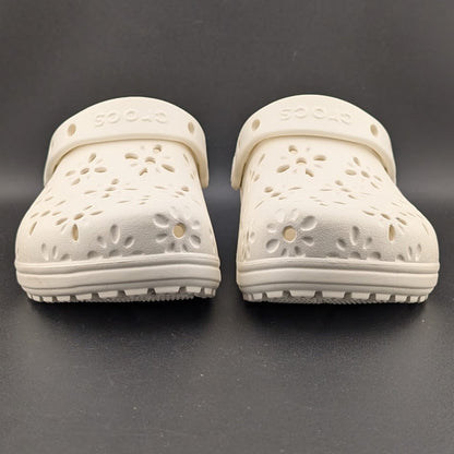 Crocs Big Kids 3Y / Women's 5 Chalk Classic Floral Cut Clogs NWT Crocs