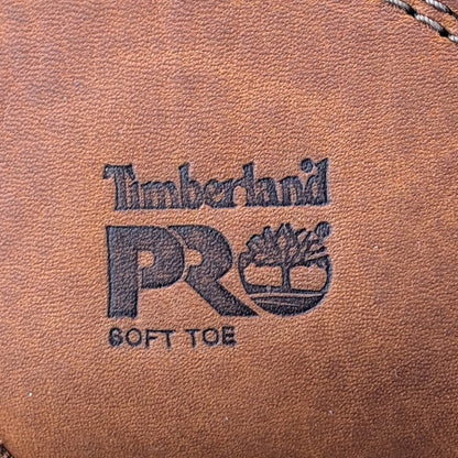 MEN TIMBERLAND PRO Size 10.5 Wedge 6" Soft Toe Brown EH SL Work Boots Timberland PRO