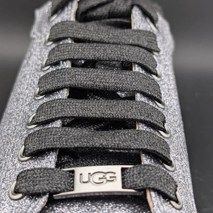Ugg Sizes 6.5/8.5 Milo Glitter Gunmetal Lace Up Tennis Sneaker 1100213*FREE SHIP UGG