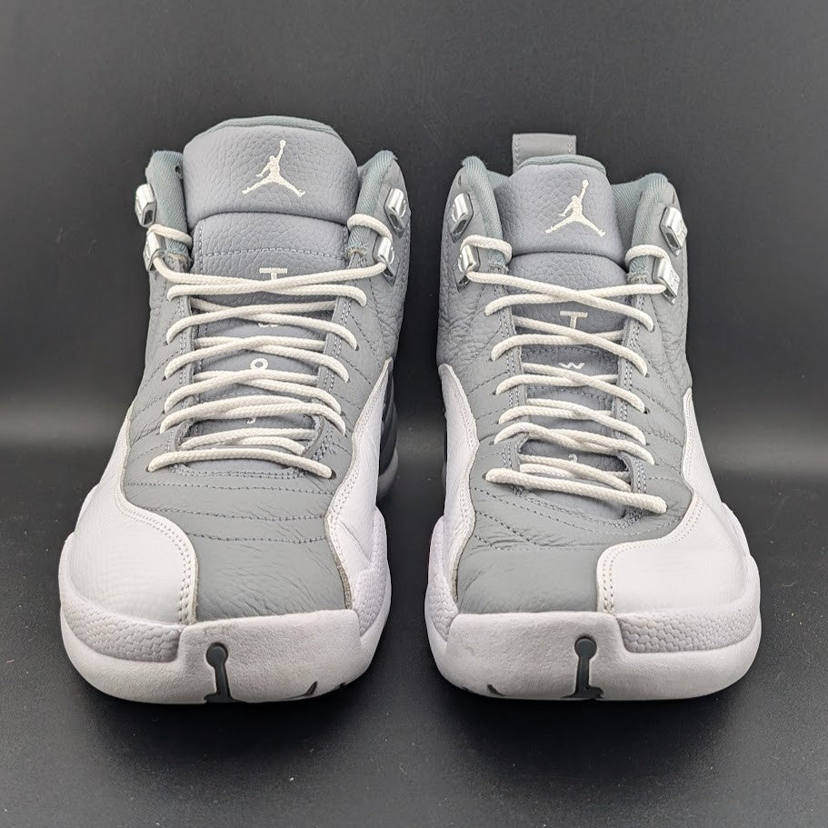 Air Jordan 12 Retro Stealth Men's Sneakers Size 12 White-Cool Grey Worn Once Jordan