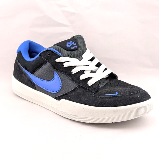 Men 's Size 7.5 NIKE SB FORCE 58 Black/Hyper Royal DV5477-004 Skate Board Shoes Nike
