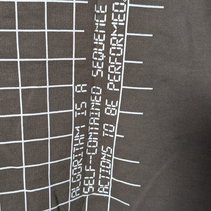 Saw Clothing Couture Sweatshirt Men's Sz XL Moss Green with White~"An Algorithm" SAW Clothing