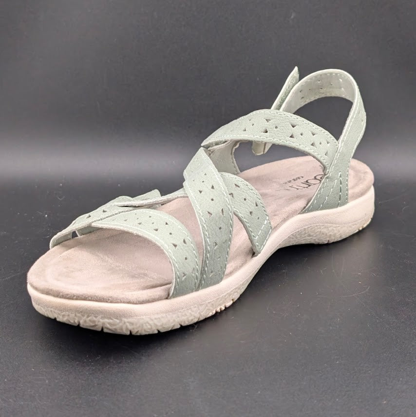 Earth Seravi3 Women's Size 7.5W Sandal Light Green Memory Foam Footbed Earth