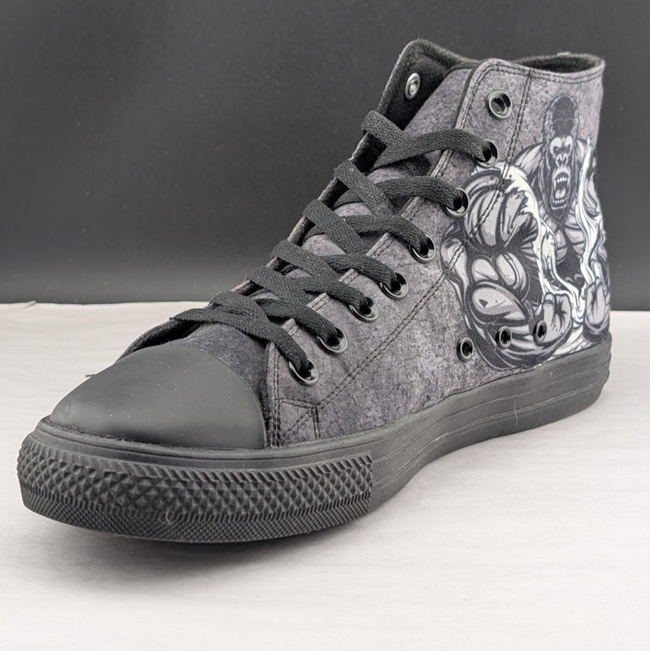 RAAD Shop Angry Gorilla Canvas Hi Tops US Size M9 / W10.5W Unisex RARE RAAD