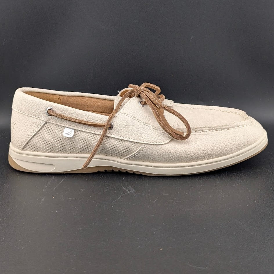 Sperry Women's Size US 9 / EU 40 Whalefish Cream Leather Boat Shoes ~ MSRP $125 SPERRY