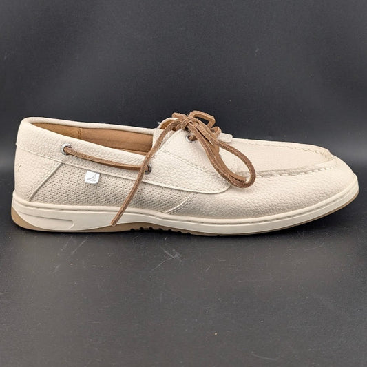 Sperry Women's Size US 9 / EU 40 Whalefish Cream Leather Boat Shoes ~ MSRP $125 SPERRY